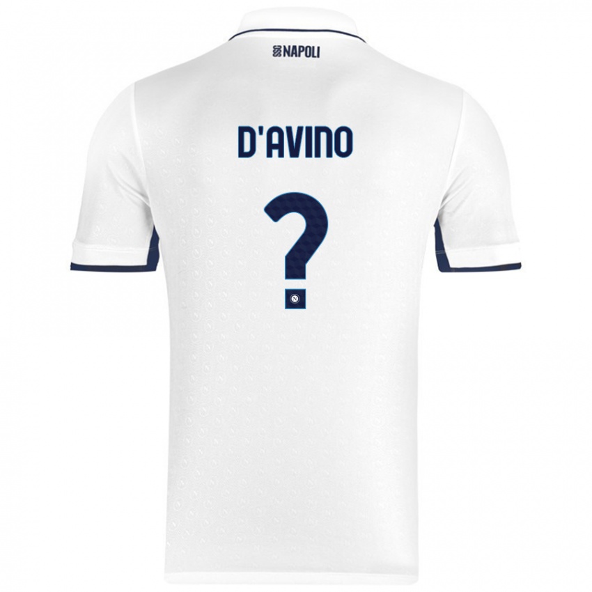 Niño Camiseta Luigi D'avino #0 Blanco Azul Real 2ª Equipación 2024/25 La Camisa Argentina