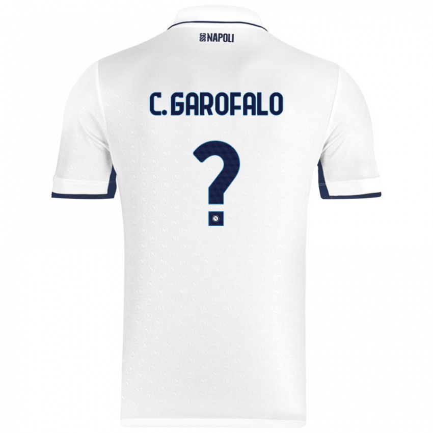 Niño Camiseta Christian Garofalo #0 Blanco Azul Real 2ª Equipación 2024/25 La Camisa Argentina