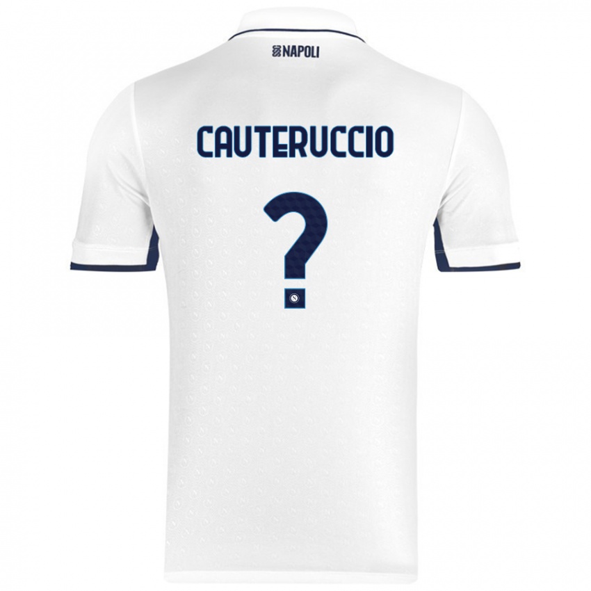 Niño Camiseta Walter Cauteruccio #0 Blanco Azul Real 2ª Equipación 2024/25 La Camisa Argentina