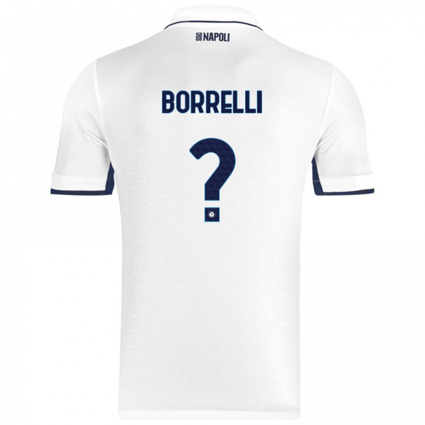 Niño Camiseta Ciro Borrelli #0 Blanco Azul Real 2ª Equipación 2024/25 La Camisa Argentina