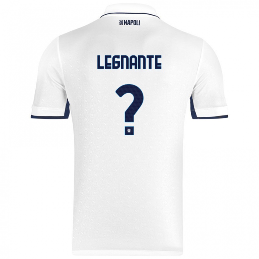 Niño Camiseta Manuel Legnante #0 Blanco Azul Real 2ª Equipación 2024/25 La Camisa Argentina