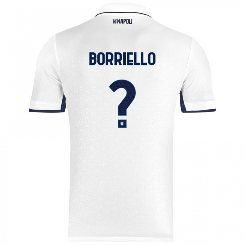 Niño Camiseta Salvatore Borriello #0 Blanco Azul Real 2ª Equipación 2024/25 La Camisa Argentina