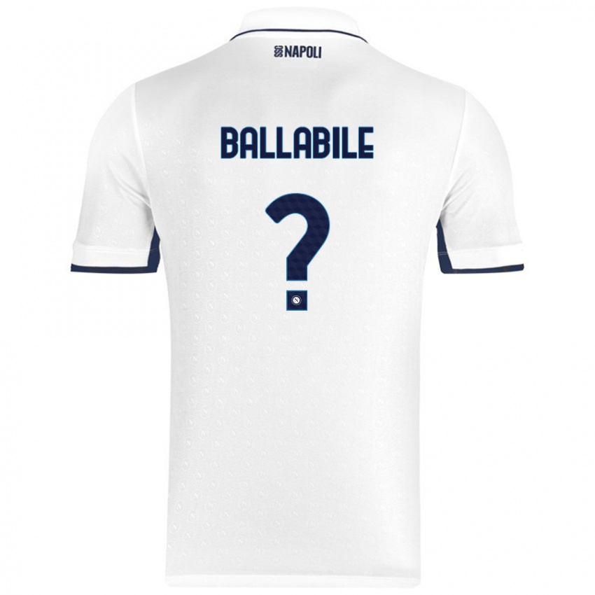 Niño Camiseta Ernesto Ballabile #0 Blanco Azul Real 2ª Equipación 2024/25 La Camisa Argentina