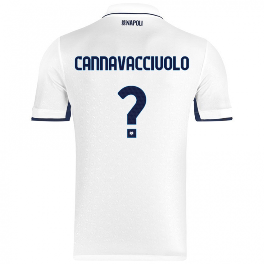 Niño Camiseta Luigi Pio Cannavacciuolo #0 Blanco Azul Real 2ª Equipación 2024/25 La Camisa Argentina