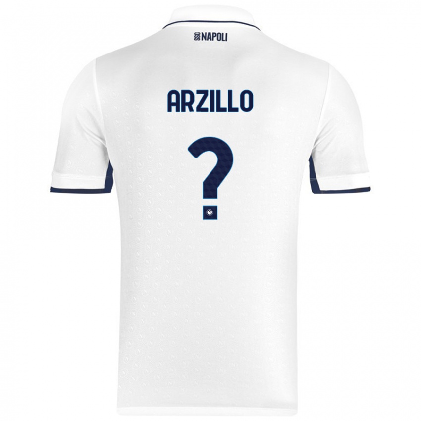 Niño Camiseta Antonino Arzillo #0 Blanco Azul Real 2ª Equipación 2024/25 La Camisa Argentina