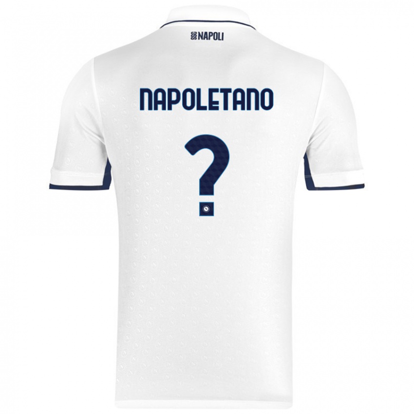 Niño Camiseta Jordan Napoletano #0 Blanco Azul Real 2ª Equipación 2024/25 La Camisa Argentina