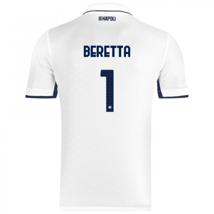 Niño Camiseta Beatrice Beretta #1 Blanco Azul Real 2ª Equipación 2024/25 La Camisa Argentina