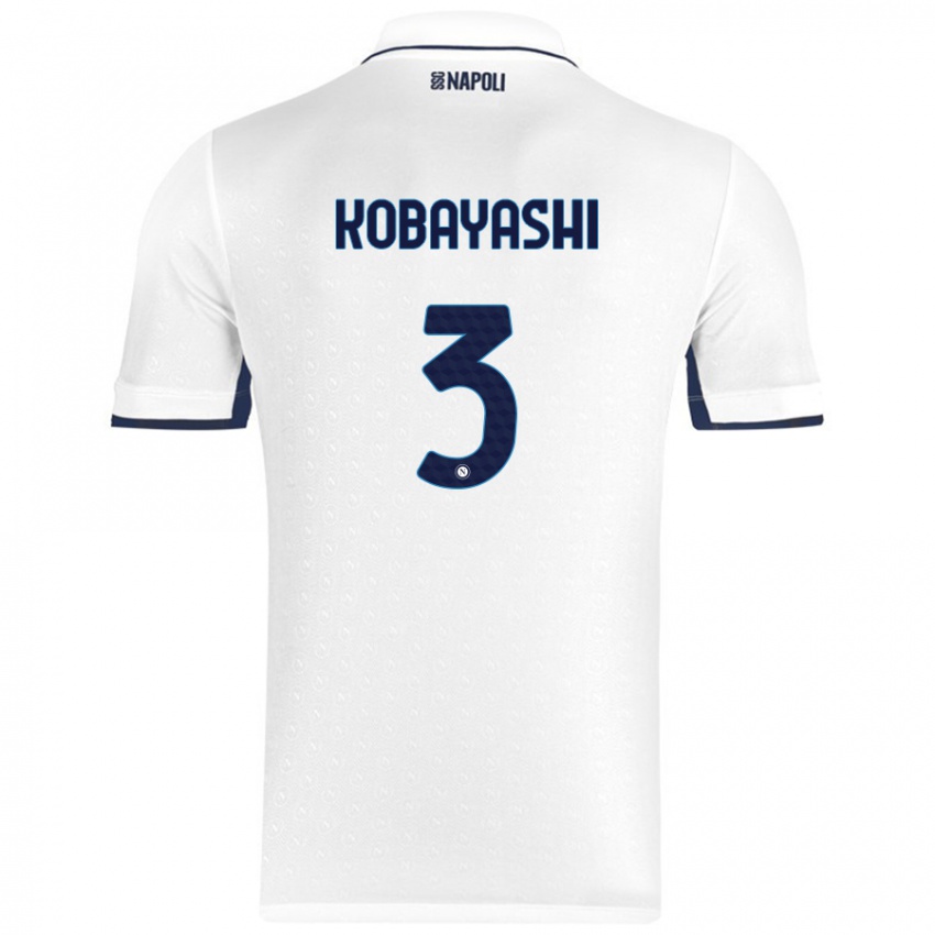 Niño Camiseta Miharu Kobayashi #3 Blanco Azul Real 2ª Equipación 2024/25 La Camisa Argentina