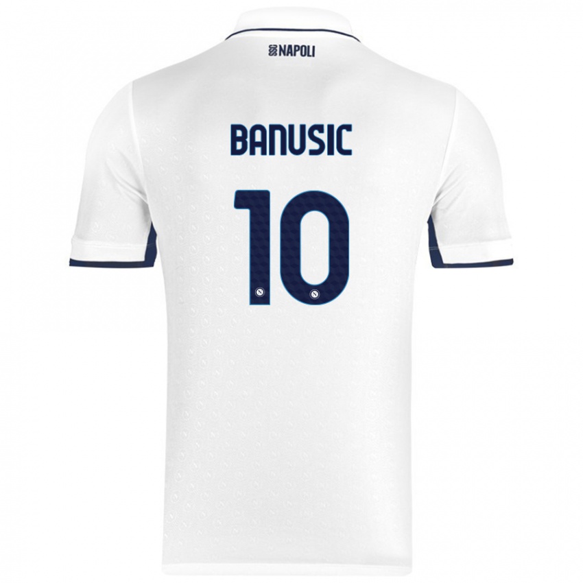 Niño Camiseta Marija Banušić #10 Blanco Azul Real 2ª Equipación 2024/25 La Camisa Argentina