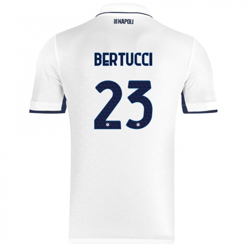 Niño Camiseta Sofia Bertucci #23 Blanco Azul Real 2ª Equipación 2024/25 La Camisa Argentina