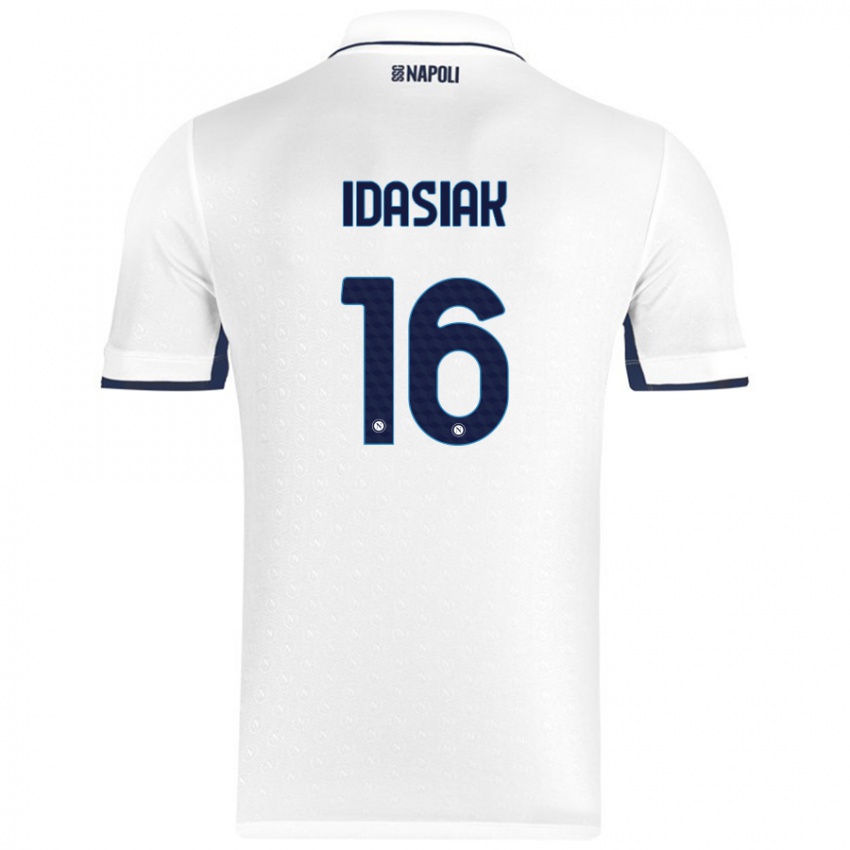 Niño Camiseta Hubert Idasiak #16 Blanco Azul Real 2ª Equipación 2024/25 La Camisa Argentina