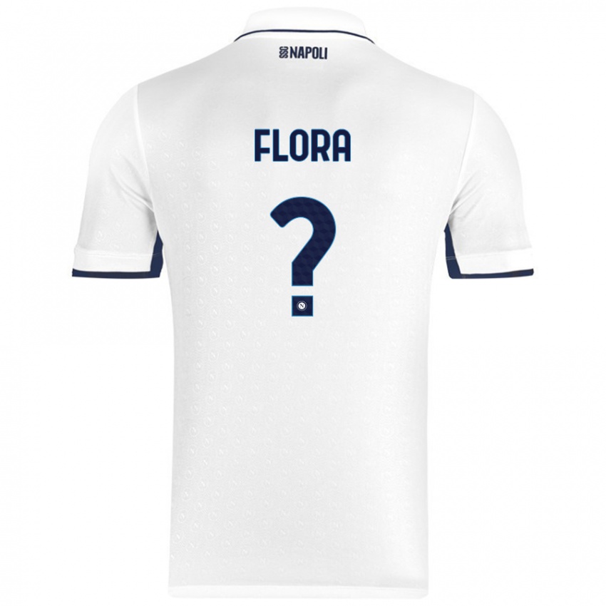 Niño Camiseta Massimiliano Flora #0 Blanco Azul Real 2ª Equipación 2024/25 La Camisa Argentina