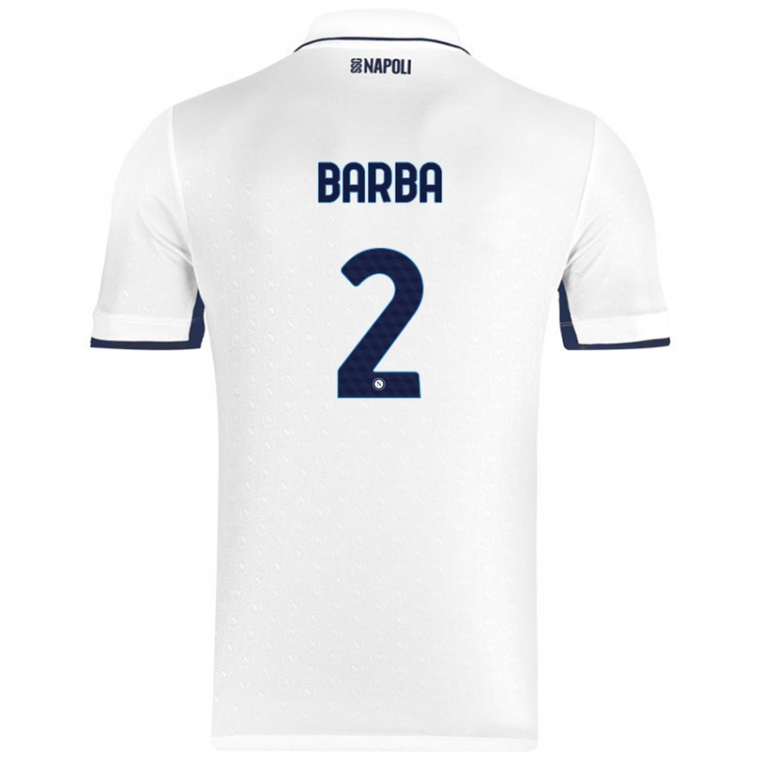 Niño Camiseta Benedetto Barba #2 Blanco Azul Real 2ª Equipación 2024/25 La Camisa Argentina