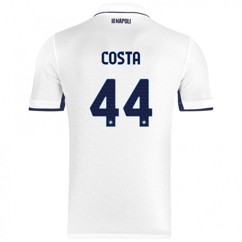 Niño Camiseta Filippo Costa #44 Blanco Azul Real 2ª Equipación 2024/25 La Camisa Argentina