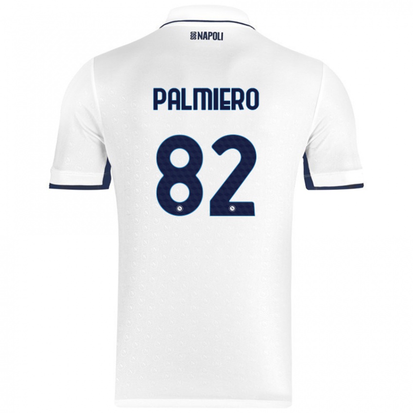 Niño Camiseta Luca Palmiero #82 Blanco Azul Real 2ª Equipación 2024/25 La Camisa Argentina