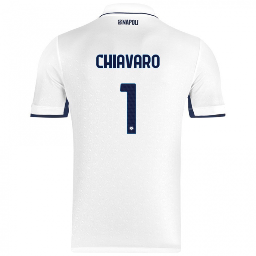 Niño Camiseta Kelly Chiavaro #1 Blanco Azul Real 2ª Equipación 2024/25 La Camisa Argentina