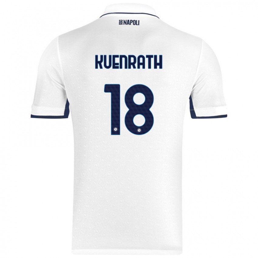 Niño Camiseta Melanie Kuenrath #18 Blanco Azul Real 2ª Equipación 2024/25 La Camisa Argentina