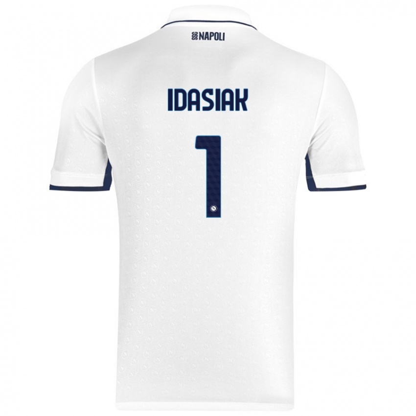 Niño Camiseta Hubert Dawid Idasiak #1 Blanco Azul Real 2ª Equipación 2024/25 La Camisa Argentina