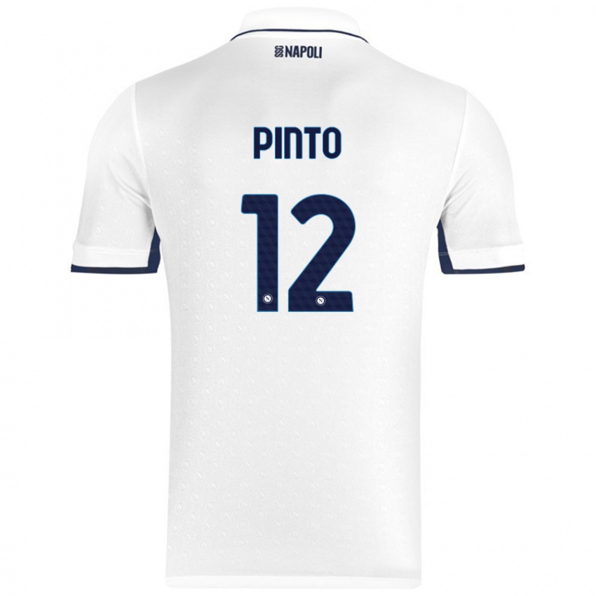 Niño Camiseta Ciro Pinto #12 Blanco Azul Real 2ª Equipación 2024/25 La Camisa Argentina