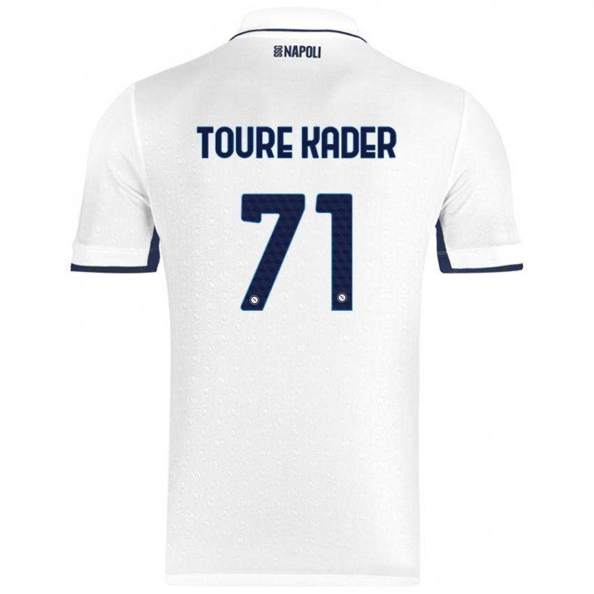 Niño Camiseta Aziz Toure Kader #71 Blanco Azul Real 2ª Equipación 2024/25 La Camisa Argentina