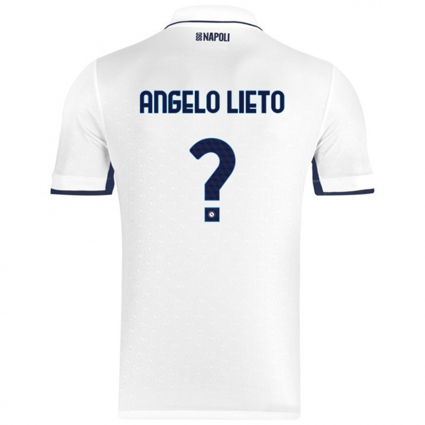 Niño Camiseta Angelo Lieto #0 Blanco Azul Real 2ª Equipación 2024/25 La Camisa Argentina