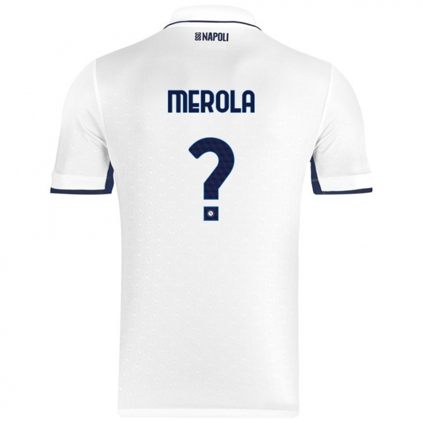 Niño Camiseta Marco Merola #0 Blanco Azul Real 2ª Equipación 2024/25 La Camisa Argentina