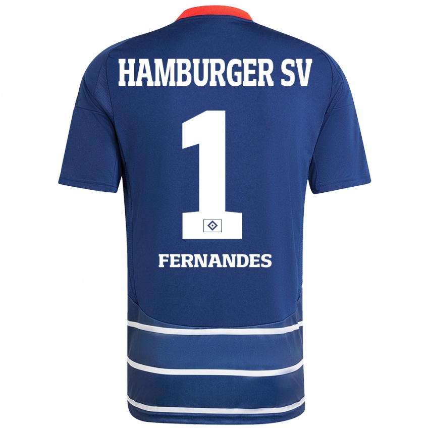 Niño Camiseta Daniel Heuer Fernandes #1 Azul Oscuro 2ª Equipación 2024/25 La Camisa Argentina