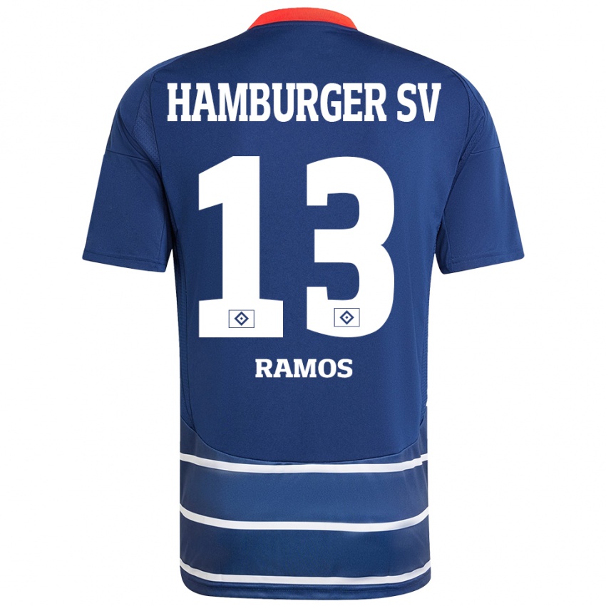 Niño Camiseta Guilherme Ramos #13 Azul Oscuro 2ª Equipación 2024/25 La Camisa Argentina