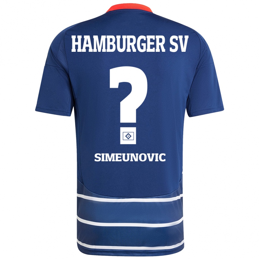 Niño Camiseta Denis Simeunovic #0 Azul Oscuro 2ª Equipación 2024/25 La Camisa Argentina