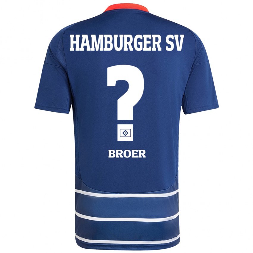 Niño Camiseta Yannick Tim Bröer #0 Azul Oscuro 2ª Equipación 2024/25 La Camisa Argentina