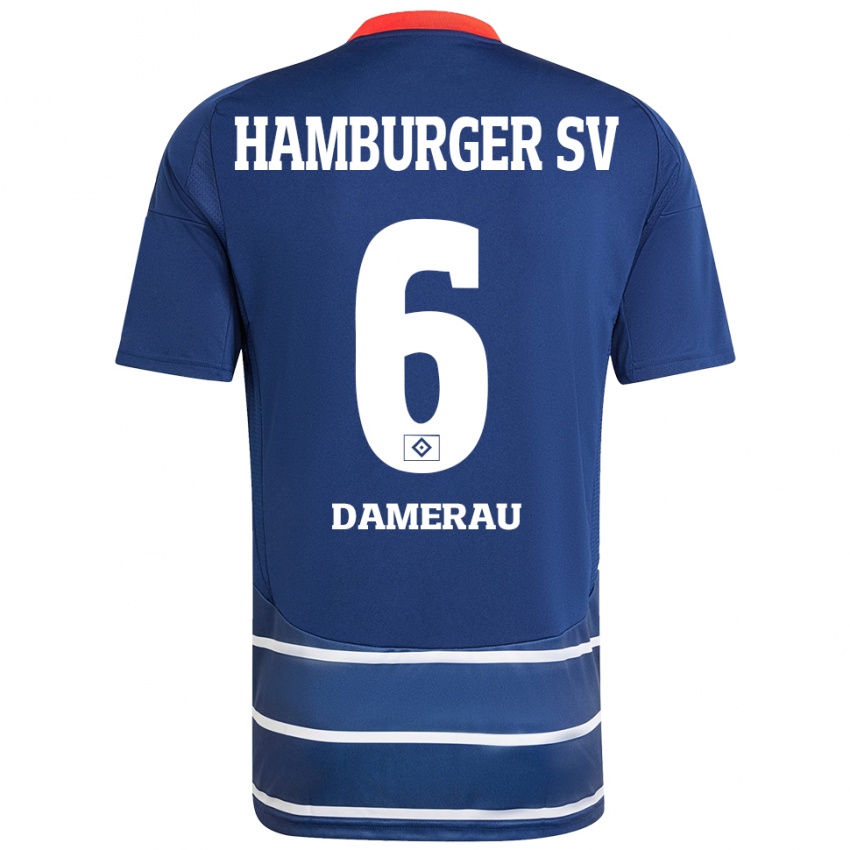 Niño Camiseta Alexander Werner Damerau #6 Azul Oscuro 2ª Equipación 2024/25 La Camisa Argentina