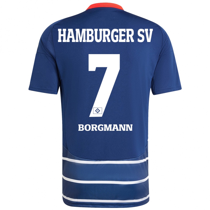 Niño Camiseta Marcus Borgmann #7 Azul Oscuro 2ª Equipación 2024/25 La Camisa Argentina