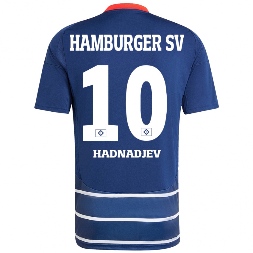 Niño Camiseta Marko Hadnadjev #10 Azul Oscuro 2ª Equipación 2024/25 La Camisa Argentina