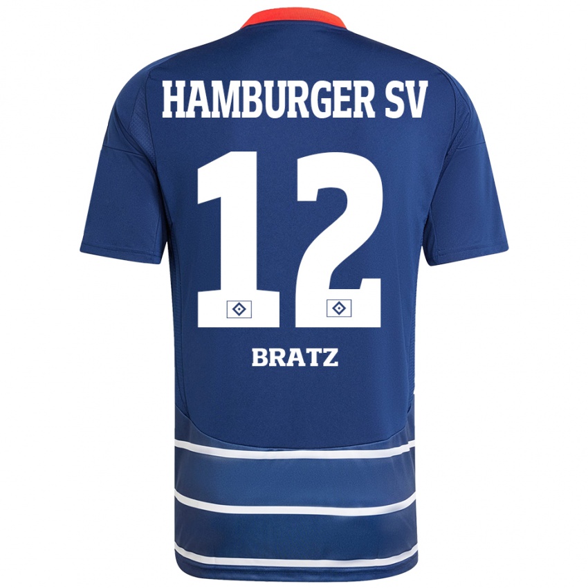 Niño Camiseta Julian Brätz #12 Azul Oscuro 2ª Equipación 2024/25 La Camisa Argentina