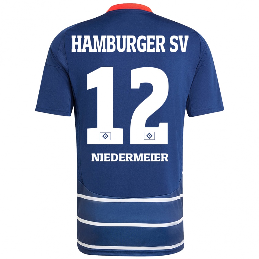 Niño Camiseta Philipp Niedermeier #12 Azul Oscuro 2ª Equipación 2024/25 La Camisa Argentina