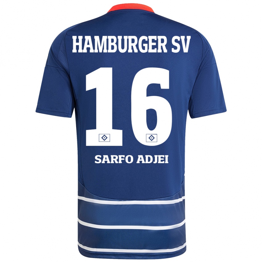 Niño Camiseta Maximilian Sarfo-Adjei #16 Azul Oscuro 2ª Equipación 2024/25 La Camisa Argentina