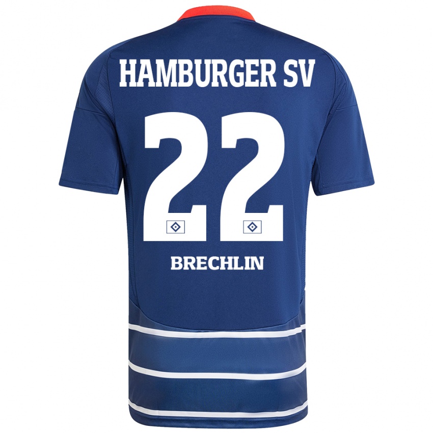 Niño Camiseta Bjarne Brechlin #22 Azul Oscuro 2ª Equipación 2024/25 La Camisa Argentina