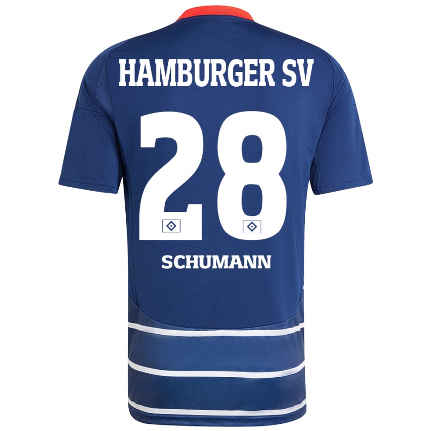 Niño Camiseta Henri Maximilian Schümann #28 Azul Oscuro 2ª Equipación 2024/25 La Camisa Argentina