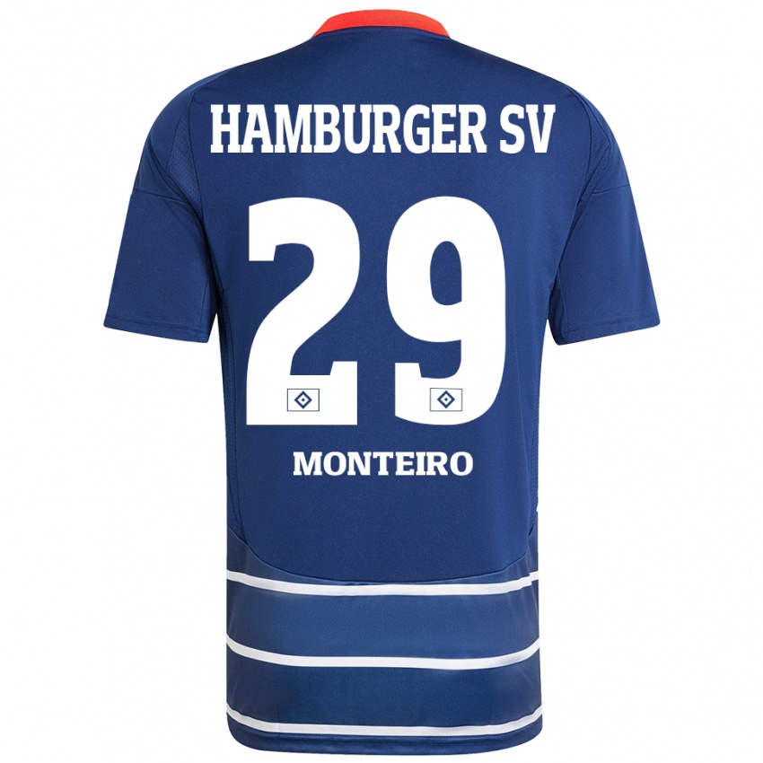 Niño Camiseta Alfa Monteiro #29 Azul Oscuro 2ª Equipación 2024/25 La Camisa Argentina