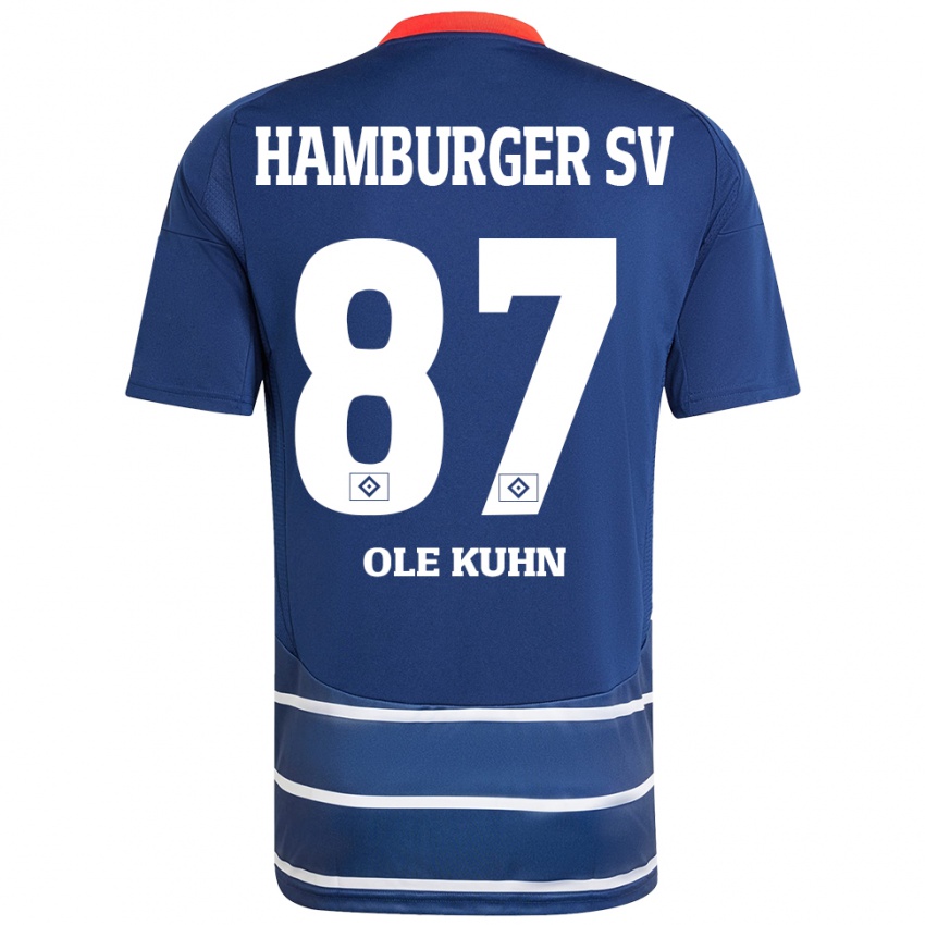 Niño Camiseta Niklas Ole Kühn #87 Azul Oscuro 2ª Equipación 2024/25 La Camisa Argentina