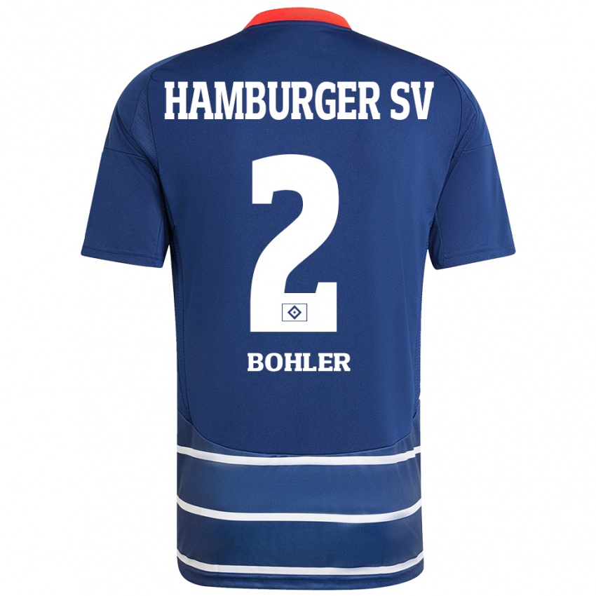 Niño Camiseta Annaleen Böhler #2 Azul Oscuro 2ª Equipación 2024/25 La Camisa Argentina