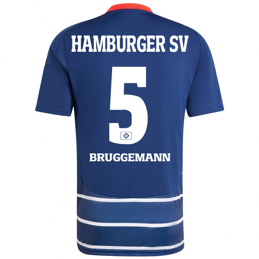 Niño Camiseta Nina Brüggemann #5 Azul Oscuro 2ª Equipación 2024/25 La Camisa Argentina