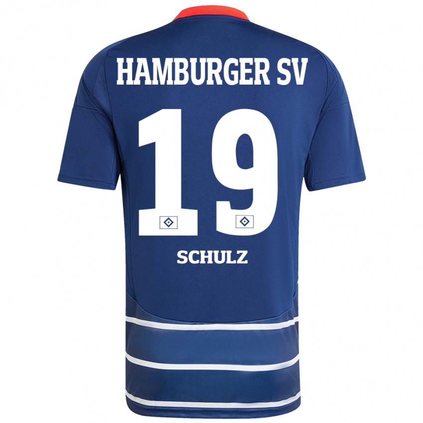 Niño Camiseta Victoria Schulz #19 Azul Oscuro 2ª Equipación 2024/25 La Camisa Argentina