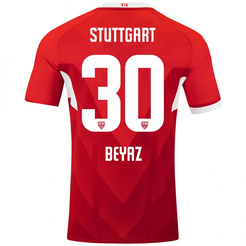 Niño Camiseta Ömer Beyaz #30 Rojo Blanco 2ª Equipación 2024/25 La Camisa Argentina