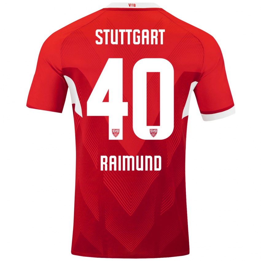 Niño Camiseta Luca Raimund #40 Rojo Blanco 2ª Equipación 2024/25 La Camisa Argentina