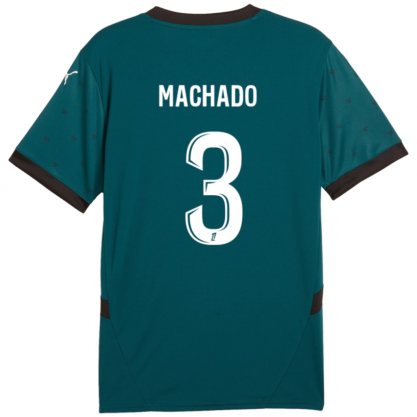 Niño Camiseta Deiver Machado #3 Verde Oscuro 2ª Equipación 2024/25 La Camisa Argentina