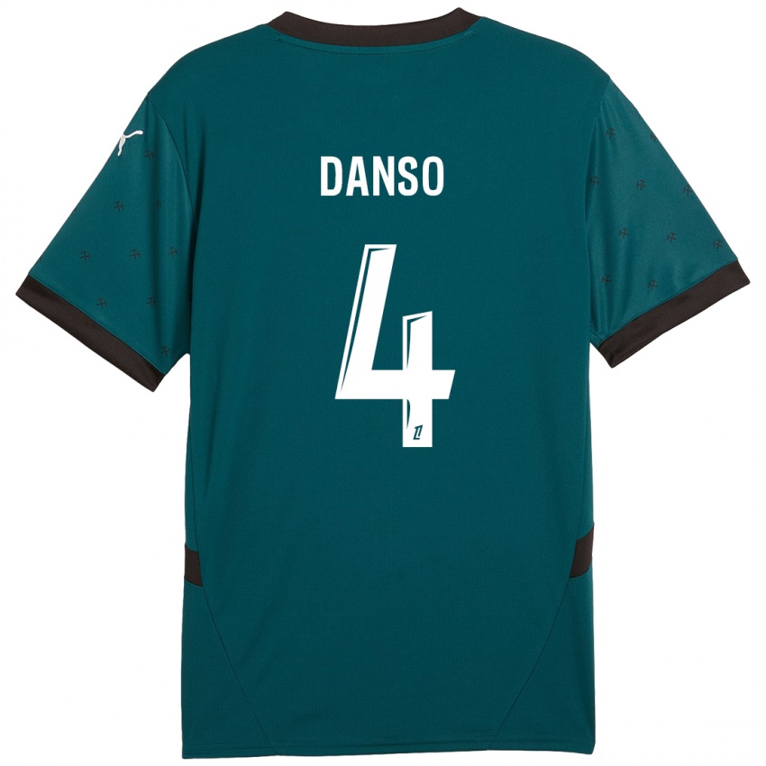 Niño Camiseta Kevin Danso #4 Verde Oscuro 2ª Equipación 2024/25 La Camisa Argentina