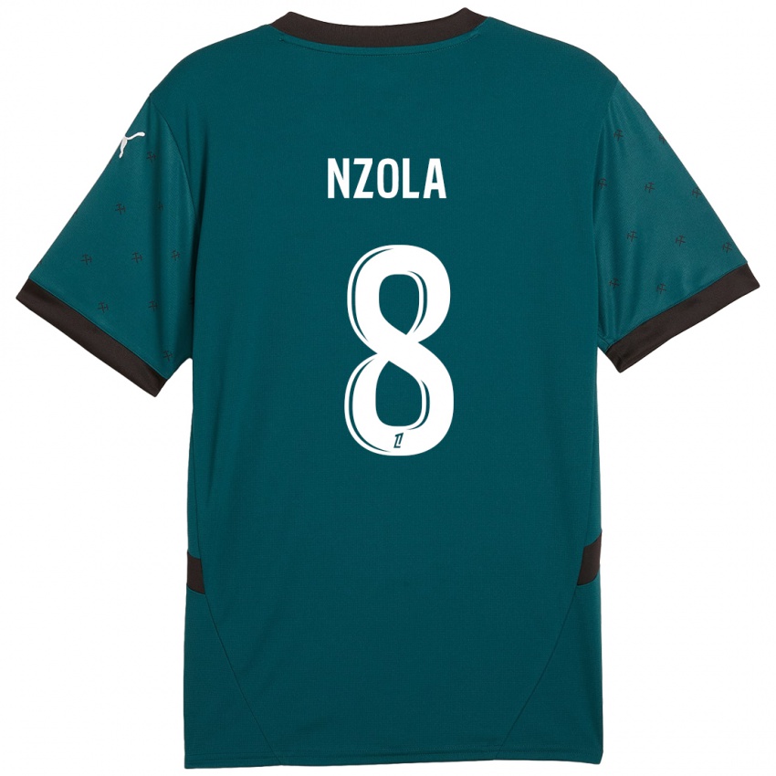 Niño Camiseta M'bala Nzola #8 Verde Oscuro 2ª Equipación 2024/25 La Camisa Argentina