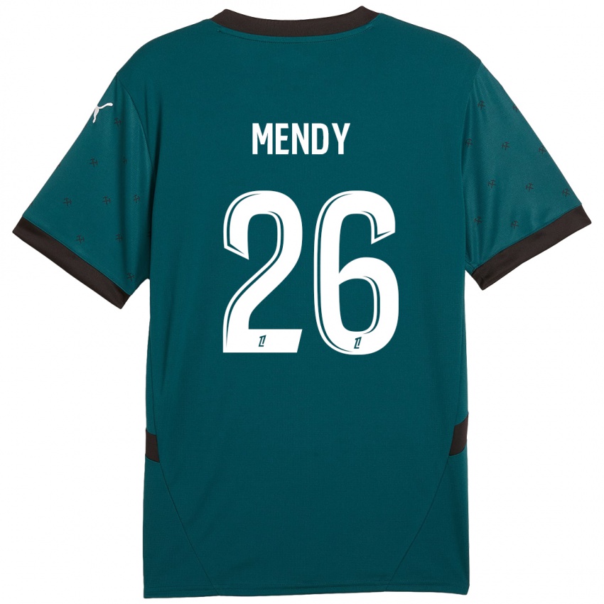 Niño Camiseta Nampalys Mendy #26 Verde Oscuro 2ª Equipación 2024/25 La Camisa Argentina