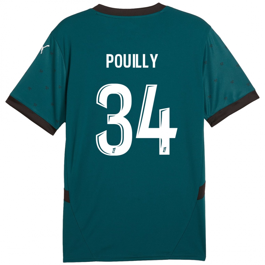 Niño Camiseta Tom Pouilly #34 Verde Oscuro 2ª Equipación 2024/25 La Camisa Argentina